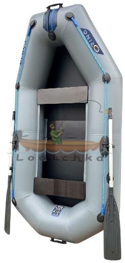 Лодка надувная гребная RING Thunder R-249LSKT F42, 950  плотность ПВХ, со слань-ковриком, тёмно-серая