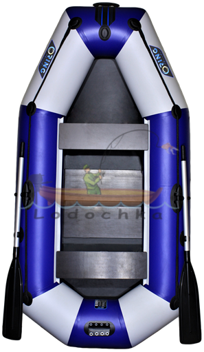 Лодка надувная гребная RING Thunder R-249LSKT F42, 950  плотность ПВХ, со слань-ковриком, тёмно-серая