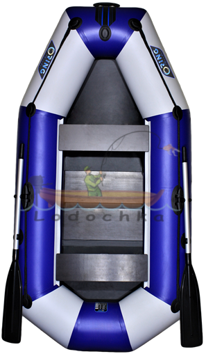 Лодка надувная гребная RING Thunder R-249LSKT F42, 950  плотность ПВХ, со слань-ковриком, тёмно-серая